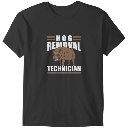 Discover Copy USA Hog Removal Technician Pig T-Shirts