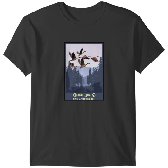 Discover Grand Lake O the Cherokees geese flying T-Shirts