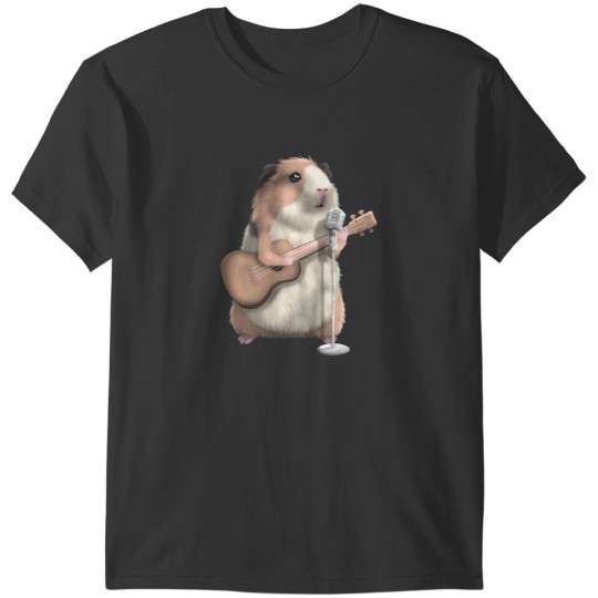 Discover Guinea Pig Singing Guitar Player Musician Music Guitarist T-Shirts