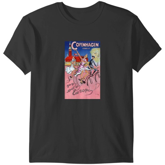 Discover Copenhagen Vintage Travel Restored T-Shirts