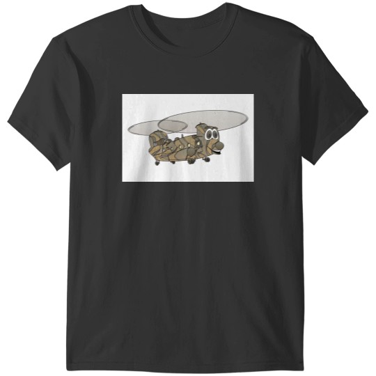 Discover Chinook Helicopter Cartoon T-Shirts
