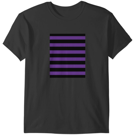 Discover Purple Black Wide horizontal Stripes Graphic T-Shirts