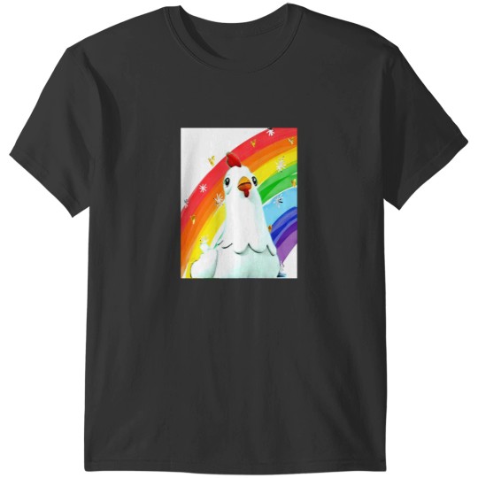 Discover Chickaletta Chicken Rainbow Backround Kids Songs T-Shirts