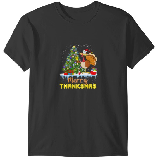 Discover Funny Turkey Santa Merry Thanksmas Christmas Thanksgiving 3912 T-Shirts