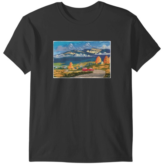 Discover Vintage travel camper country landscape T-Shirts
