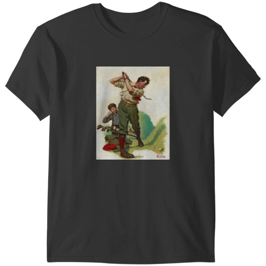 Discover The Golfer 1920 by Norman Rockwell T-Shirts