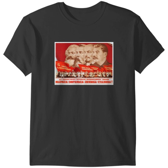 Discover Marx Engels Lenin and Stalin 1953 Propaganda T-Shirts