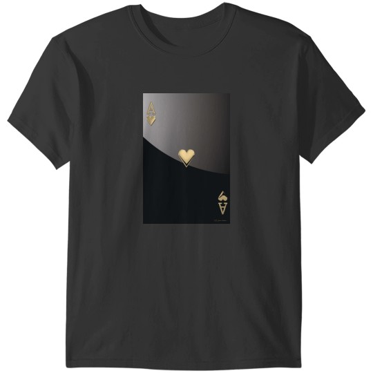 Discover Ace of Hearts in Gold over Black T-Shirts