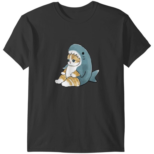 Discover MOFU SAND 02 CUTE CAT FUNNY shark T-Shirts