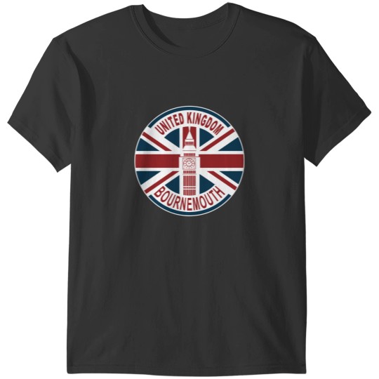 Discover Bournemouth United Kingdom UK Union Jack British Flag T-Shirts