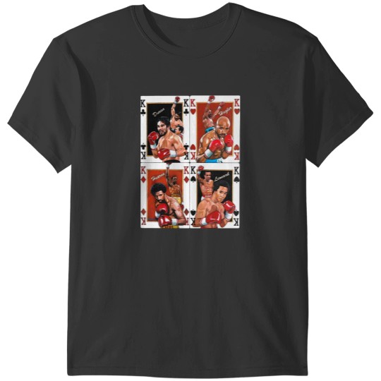 Discover Four Kings Duran, Hagler, Hearns, Leonard T-Shirts
