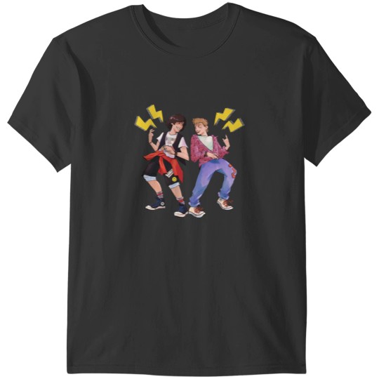 Discover Bill and Ted's Excellent Adventure Sticker T-Shirts