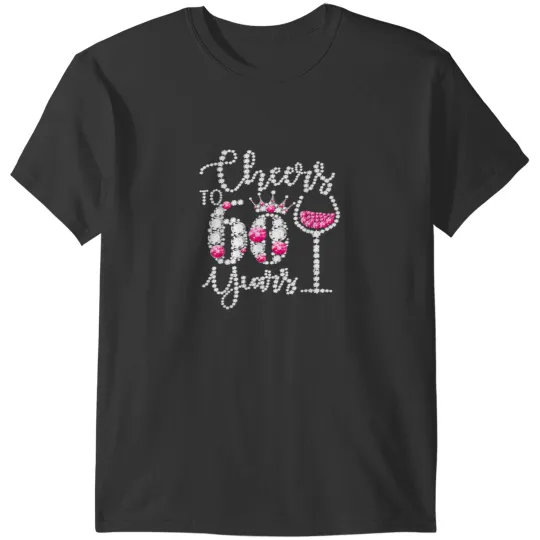 Discover Cheers To 60 Years 60th Birthday Diamond  Crown T-Shirts