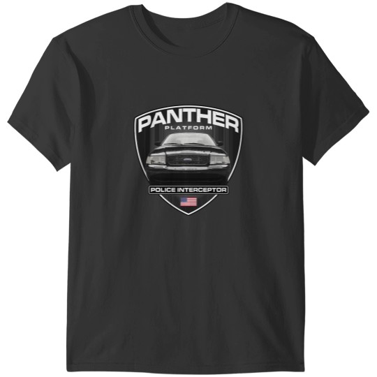 Discover Panthxer Platform - Crown Victoria (Black Car) T-Shirts