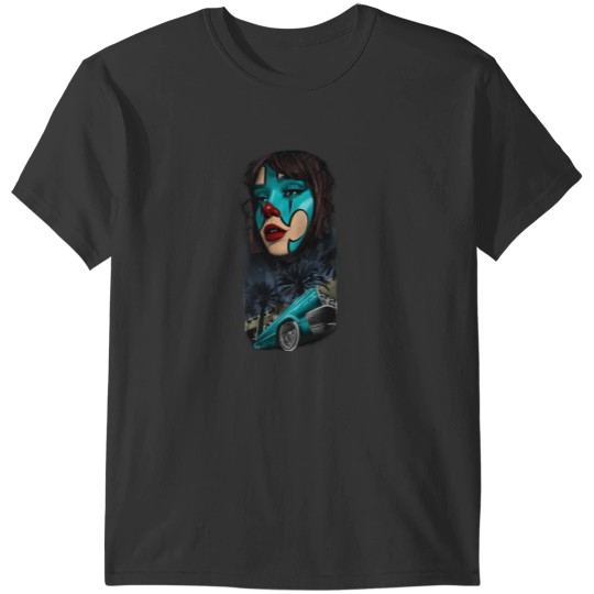 Discover Girl with vintage car T-Shirts