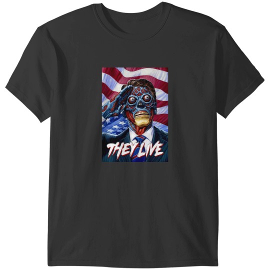 Discover They Live, American Flag T-Shirts