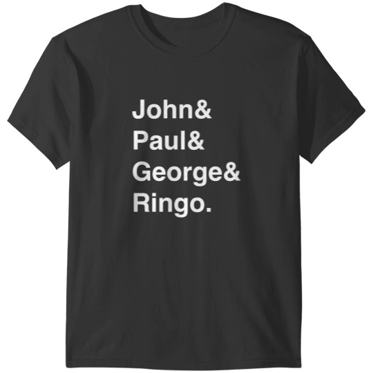 Discover John Paul George Ringo T-Shirts Collection