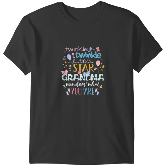 Discover Twinkle Twinkle Little Star Gender Reveal For Grandmas T-Shirts