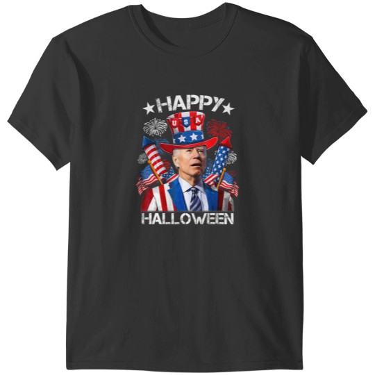 Discover funny joe biden 4th of july happy halloween firework t T-Shirts