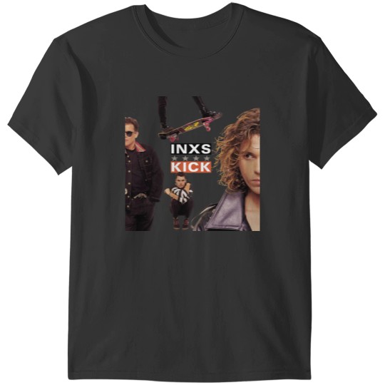 Discover Find Men_s INXS Kick 34 Sleeve Raglan Baseball T-Shirts Black T-Shirts
