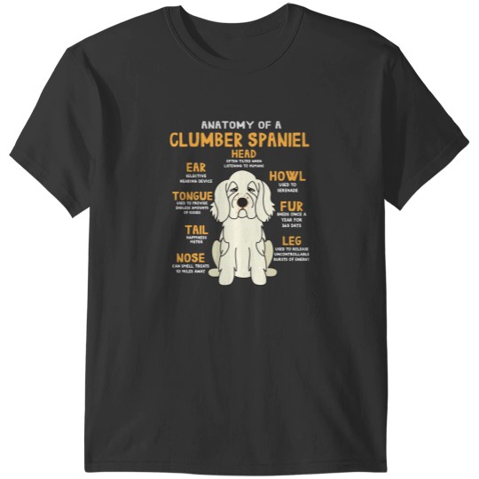 Discover Anatomy Of Clumber Spaniel Dog T-Shirts