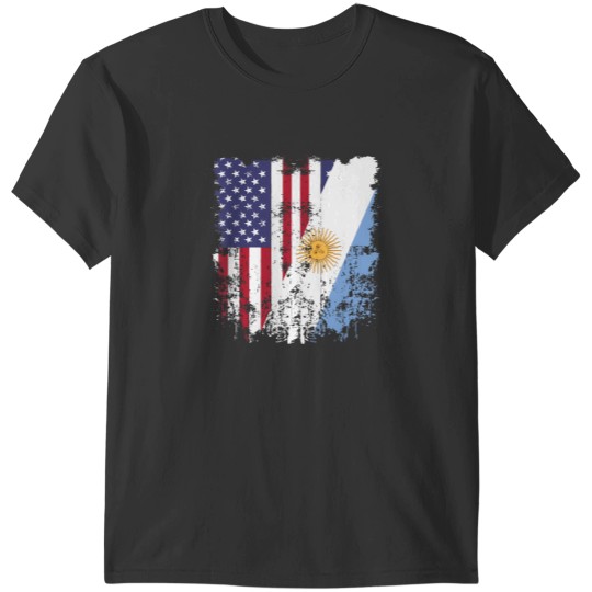 Discover argentine roots half american flag argentina flag t T-Shirts