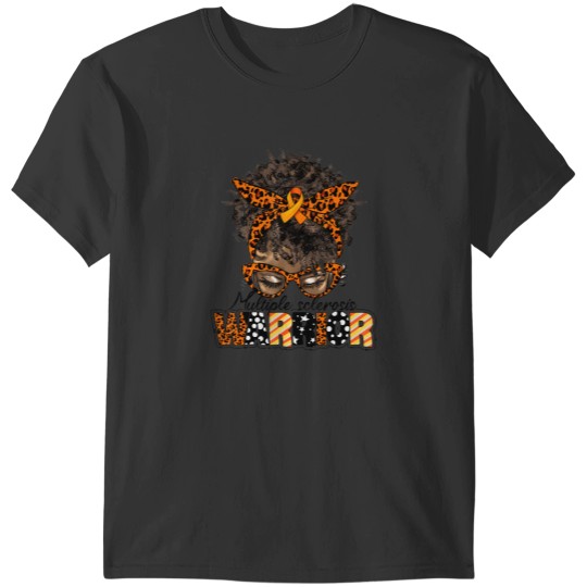 Discover afro messy bun black woman multiple sclerosis warrior ribbon t T-Shirts