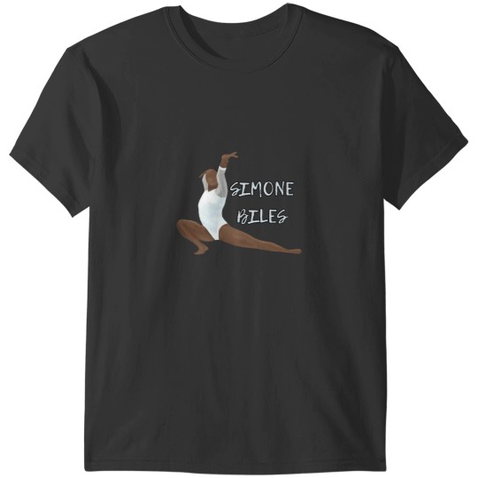 Discover Simone Biles Gymnast Art with Name - White leo T-Shirts