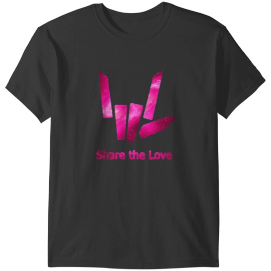 Discover Compartilhe o amor, compartilhe o amor Pink Galaxy Logo, compartilhe o amor Merch, Sharrer, Carter Sh Camisetas