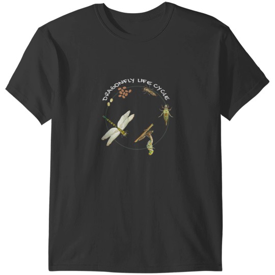 Discover Dragonfly Life Cycle Facts 3 Stages Insect Development T-Shirts