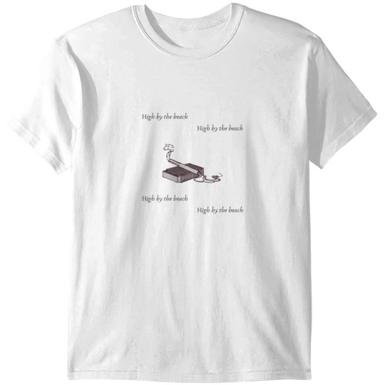 Discover Lana del Rey High By The Beach Lyrics and Illustration Aesthetic  Back and Whitw Classic T-Shirts