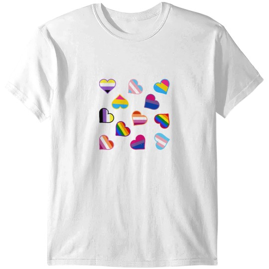 Discover Pride flags hearts Active Pride flags hearts Active T-Shirts