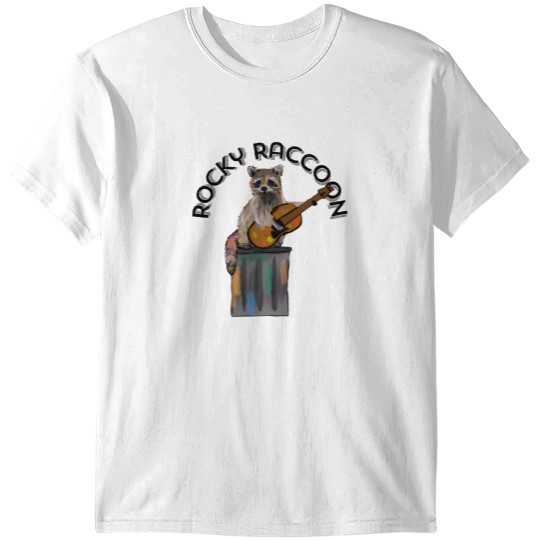 Discover Rocky Raccoon Guitar Playing RaccoonBeatles T-Shirts