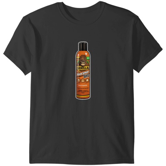 Discover Gorilla Hair Spray Logo Parody T-Shirts