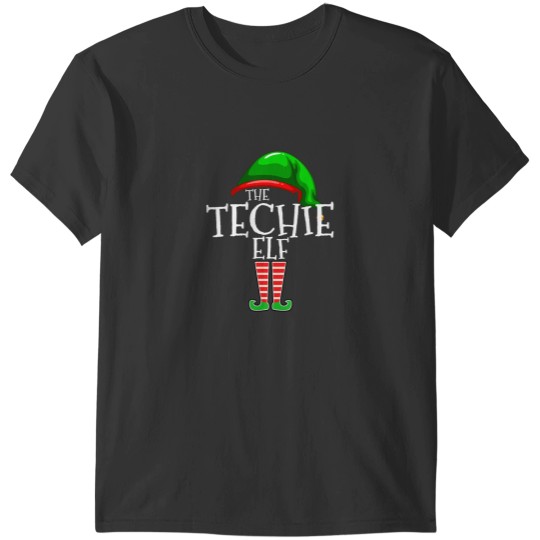 Discover The Techie Elf Family Matching Group Christmas Gift Funny T-Shirts