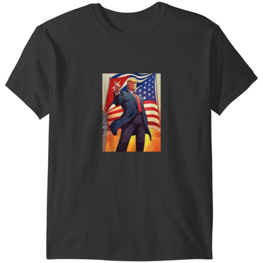 Discover Cubans for Trump 2024 Cuban Flag T-Shirts