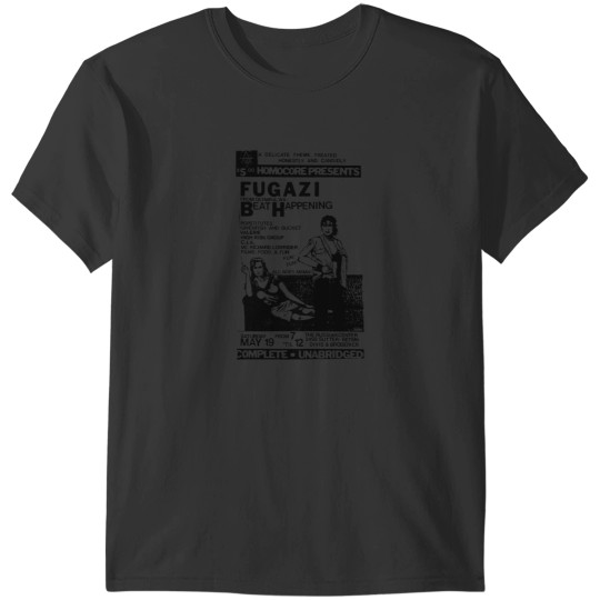 Discover Fugazi Beat Happening Gig Poster T-Shirts