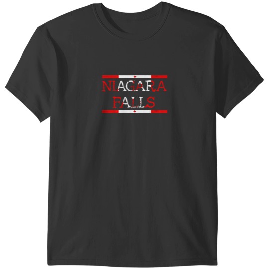 Discover Canada Niagara Falls Canadian Flag Tourist Canad T-Shirts