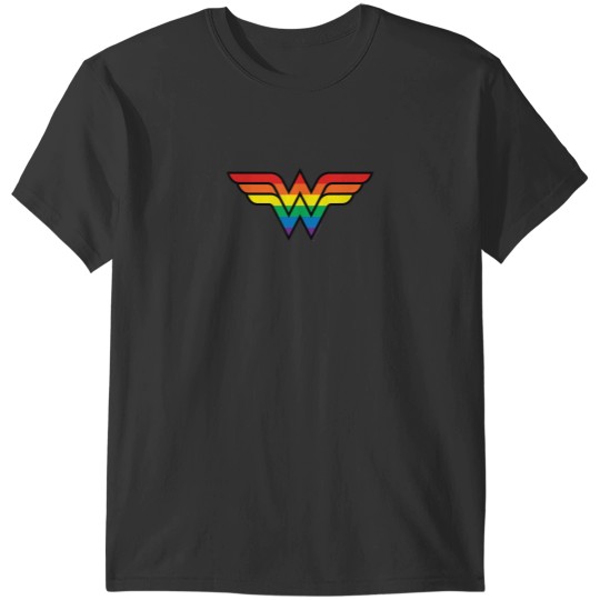 Discover DC Comics Pride Wonder Woman Rainbow Logo T-Shirts