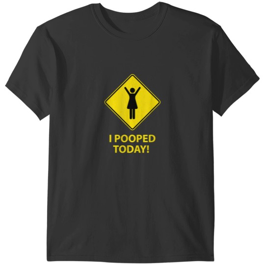 Discover Funny I Pooped Today Toilet Sign Couple Matching T-Shirts