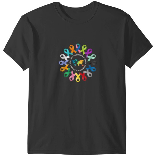 Discover All Cancer Matters Awareness Fight Cancer Ribbon Support T-Shirts