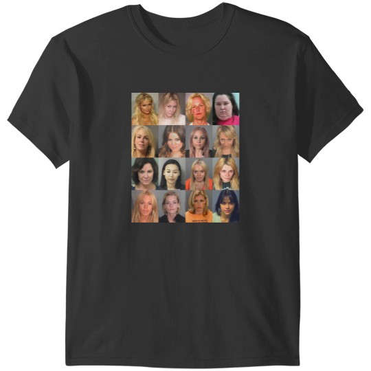 Discover The Fame Monster - Female Celebrity Mugshots T-Shirts