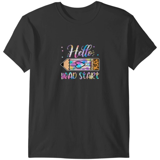 Discover Hello Head Start Leopard Pencil Back To School T-Shirts