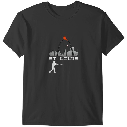 Discover Saint Louis Red Cardinal Tshirt Skyline Baseball T-Shirts
