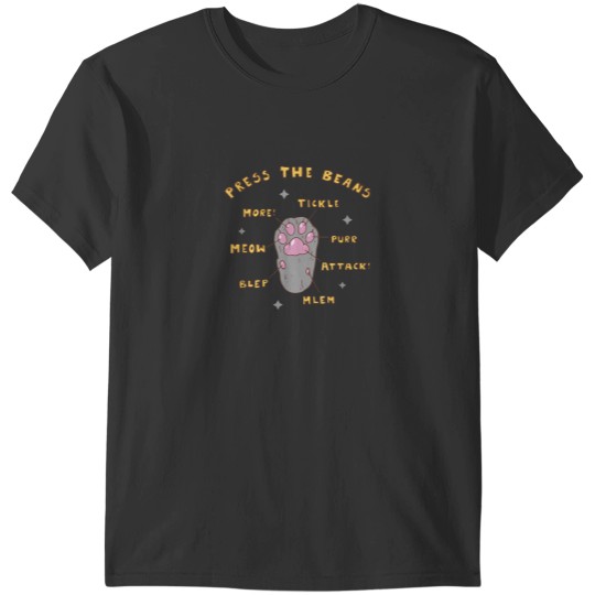 Discover Press The Beans Funny Cat Paw Design T-Shirts