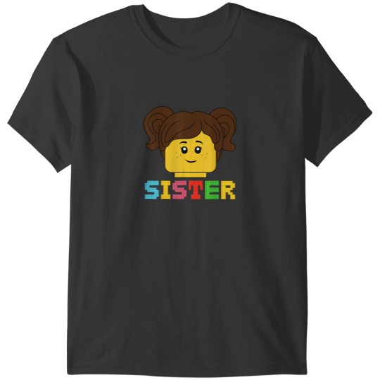 Discover Sister Master Builder Building Bricks Blocks Fam T-Shirts