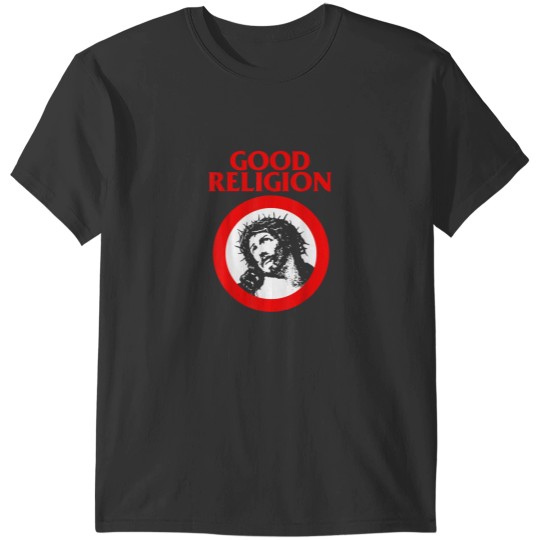 Discover Good Religion Funny Jesus Punk Rock Parody Shirt T-Shirts