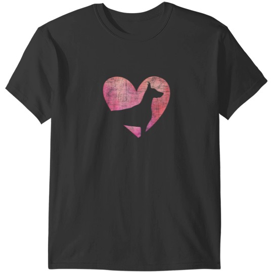 Discover Doberman Heart Shaped Valentines Day Canine Dog Lover T-Shirts
