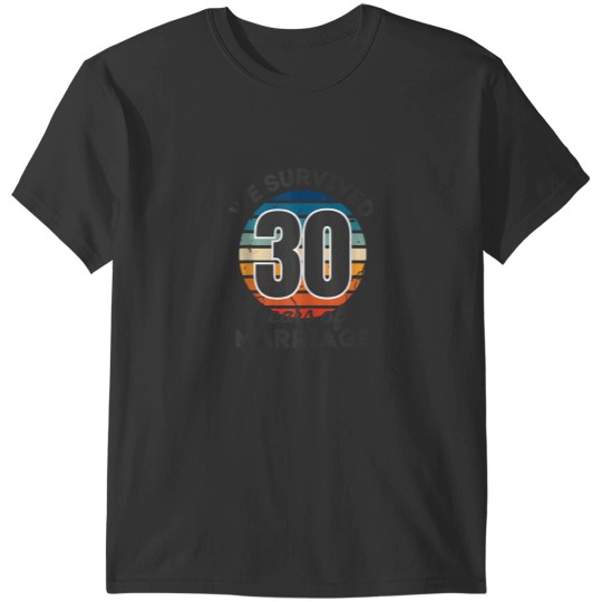 Discover We Survived 30 Years Of Marriage Funny Matching Couples 2737 T-Shirts