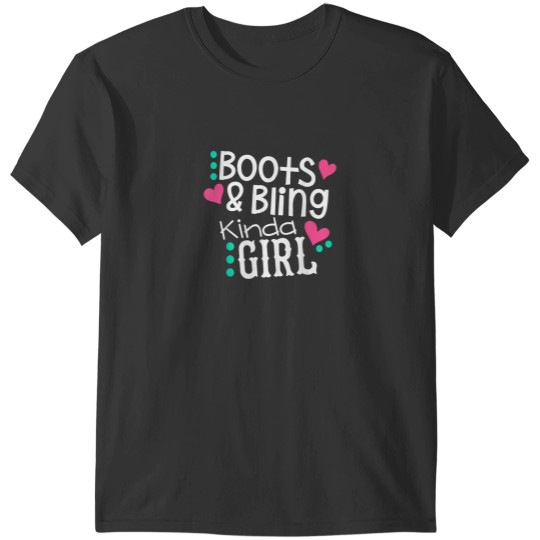 Discover Princess Cowboy Boots Cowgirl Bling Country Western Girls T-Shirts